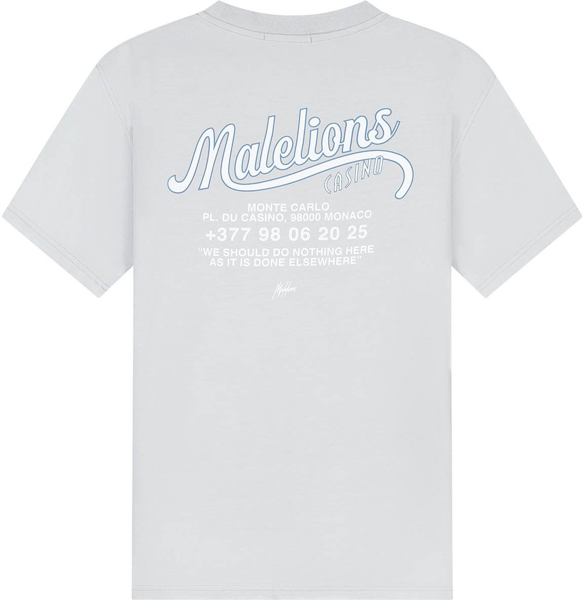 Malelions Malelions Men Casino T-Shirt Grijs
