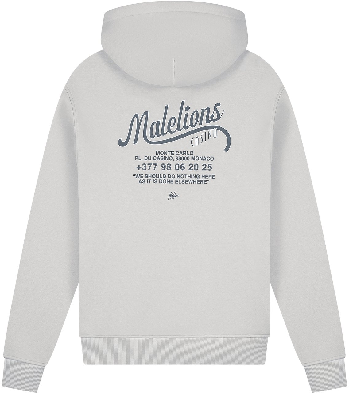 Malelions Malelions Men Casino Hoodie Grijs