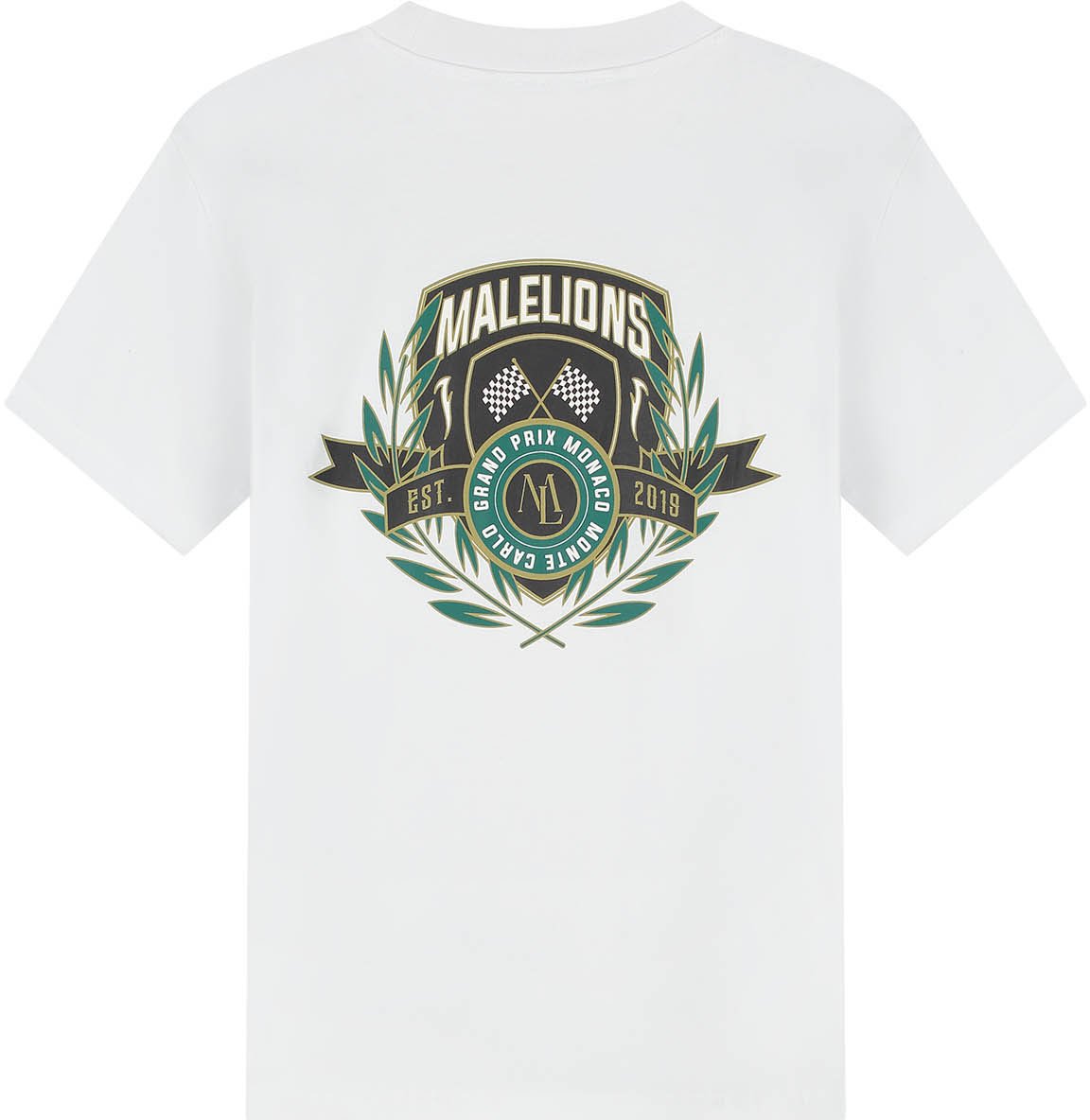 Malelions Malelions Men Grand Prix T-Shirt Wit