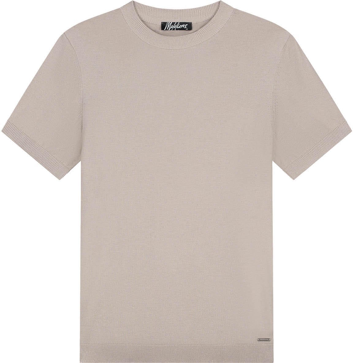 Malelions Malelions Men Knitted T-Shirt Beige