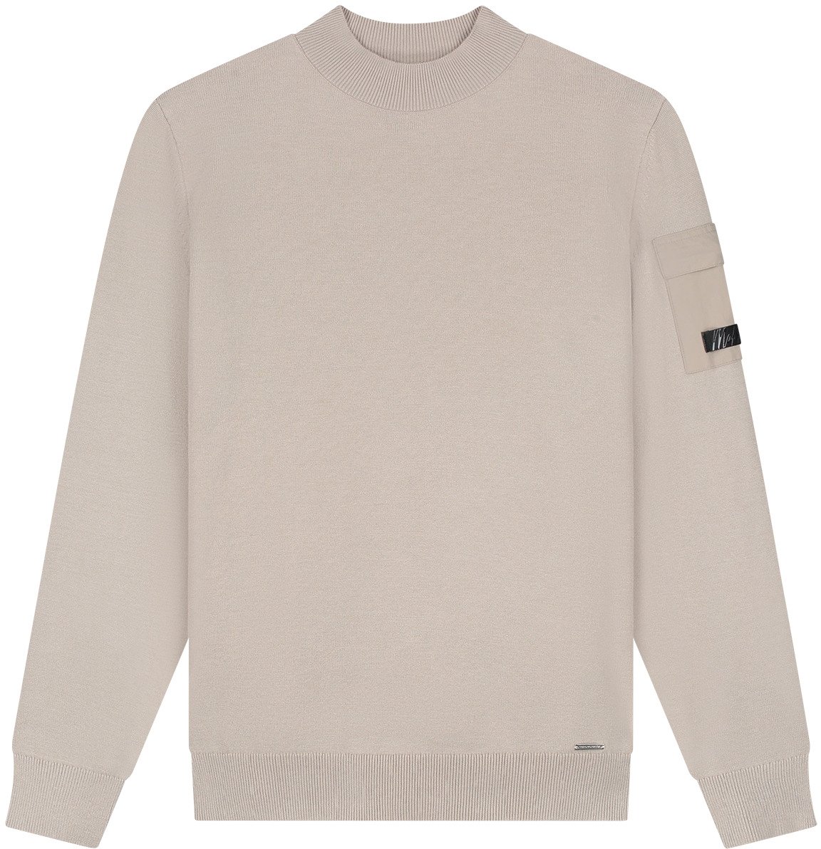 Malelions Malelions Men Knitted Pocket Mockneck Beige