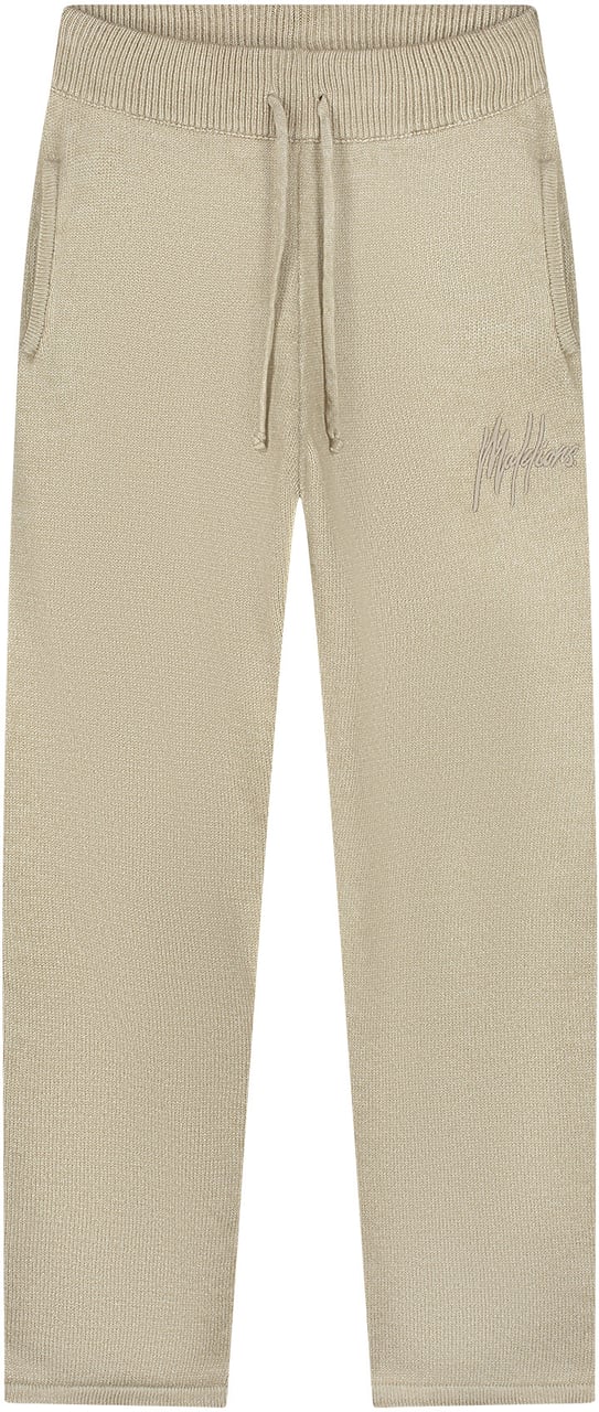 Malelions Malelions Men Straight Knitted Signature Pants Beige