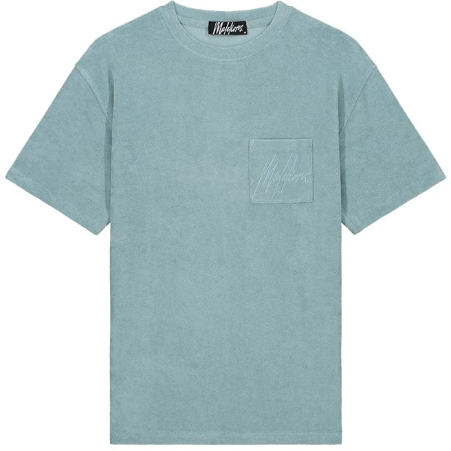 Malelions Malelions Men Signature Towelling T-Shirt Blauw