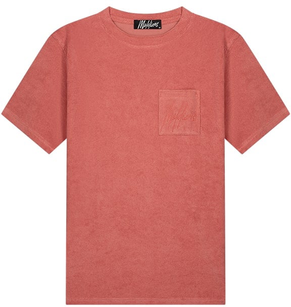 Malelions Malelions Men Signature Towelling T-Shirt Rood
