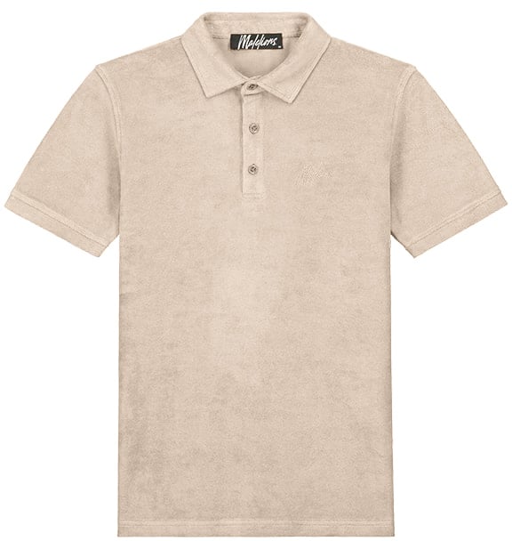 Malelions Malelions Men Signature Towelling Polo Taupe