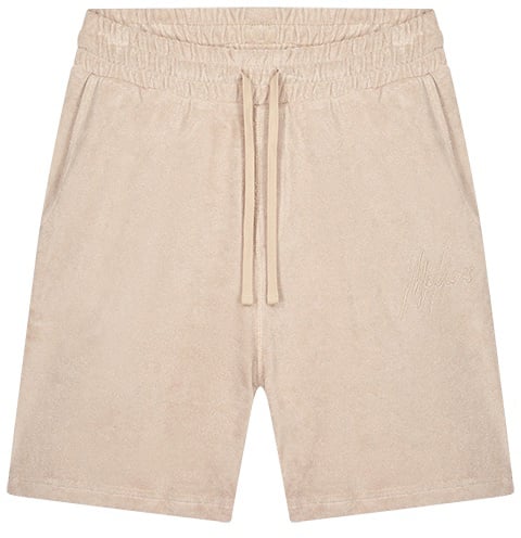 Malelions Malelions Men Signature Towelling Shorts Taupe