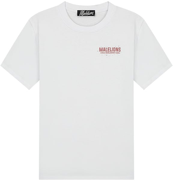 Malelions Malelions Men Worldwide Paint T-Shirt Wit