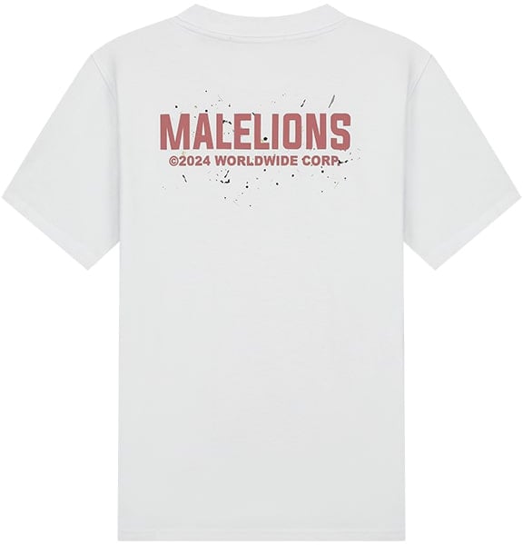 Malelions Malelions Men Worldwide Paint T-Shirt Wit