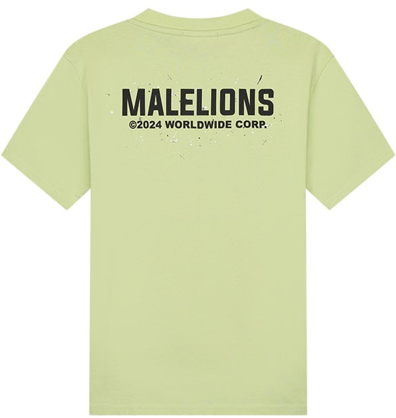 Malelions Malelions Men Worldwide Paint T-Shirt Groen