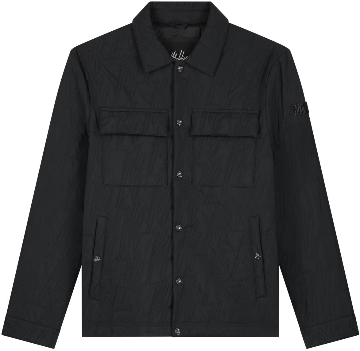Malelions Malelions Men Quilted Monogram Jacket Zwart