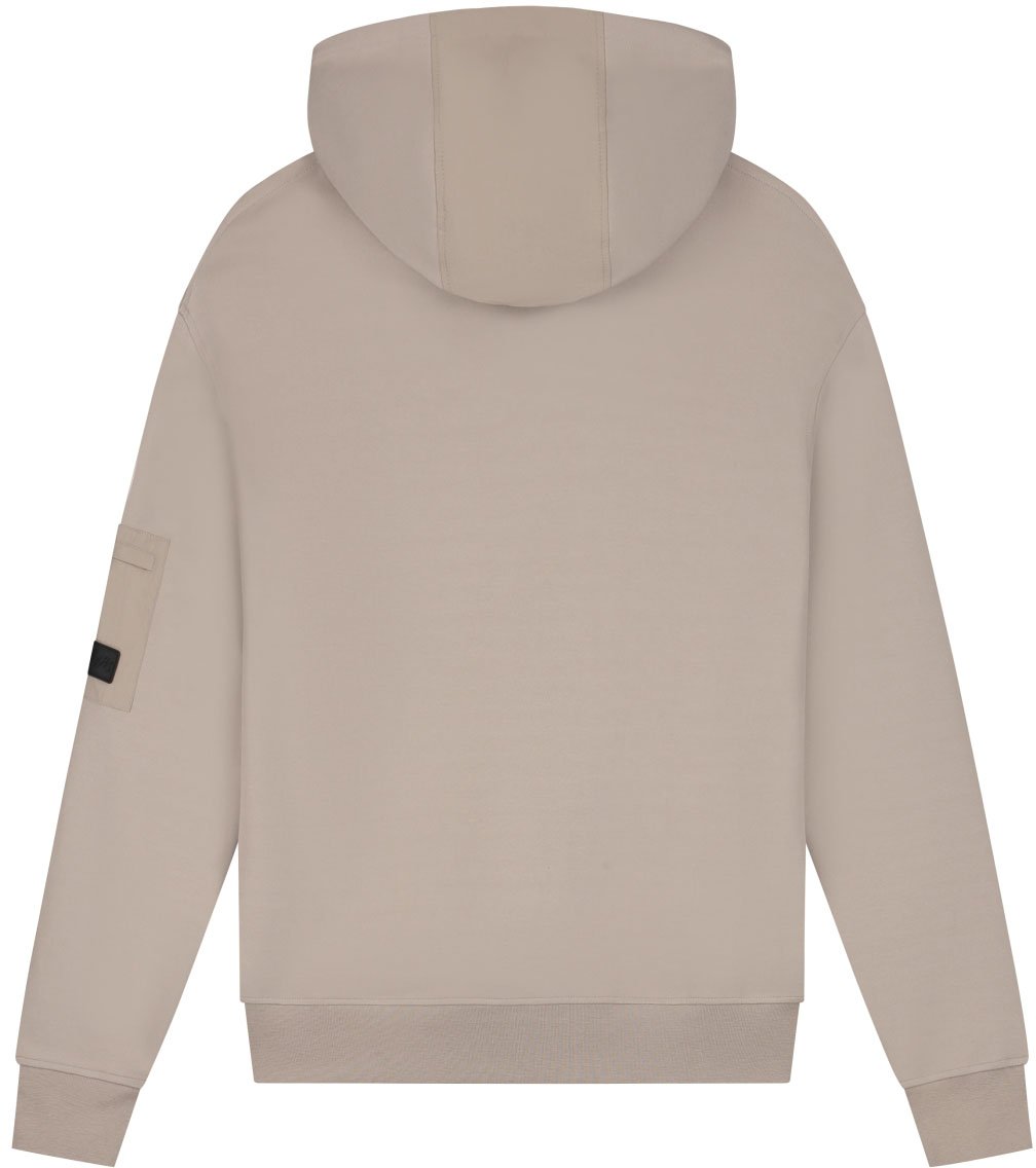 Malelions Malelions Men Nylon Pocket Hoodie Taupe