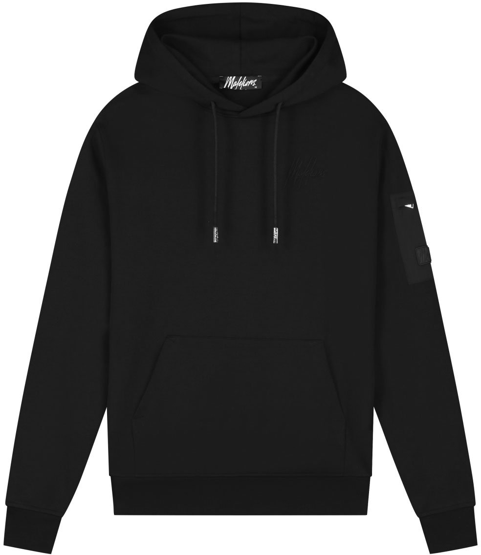 Malelions Malelions Men Nylon Pocket Hoodie Zwart