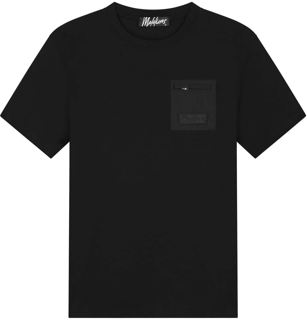 Malelions Malelions Men Nylon Pocket T-Shirt Zwart
