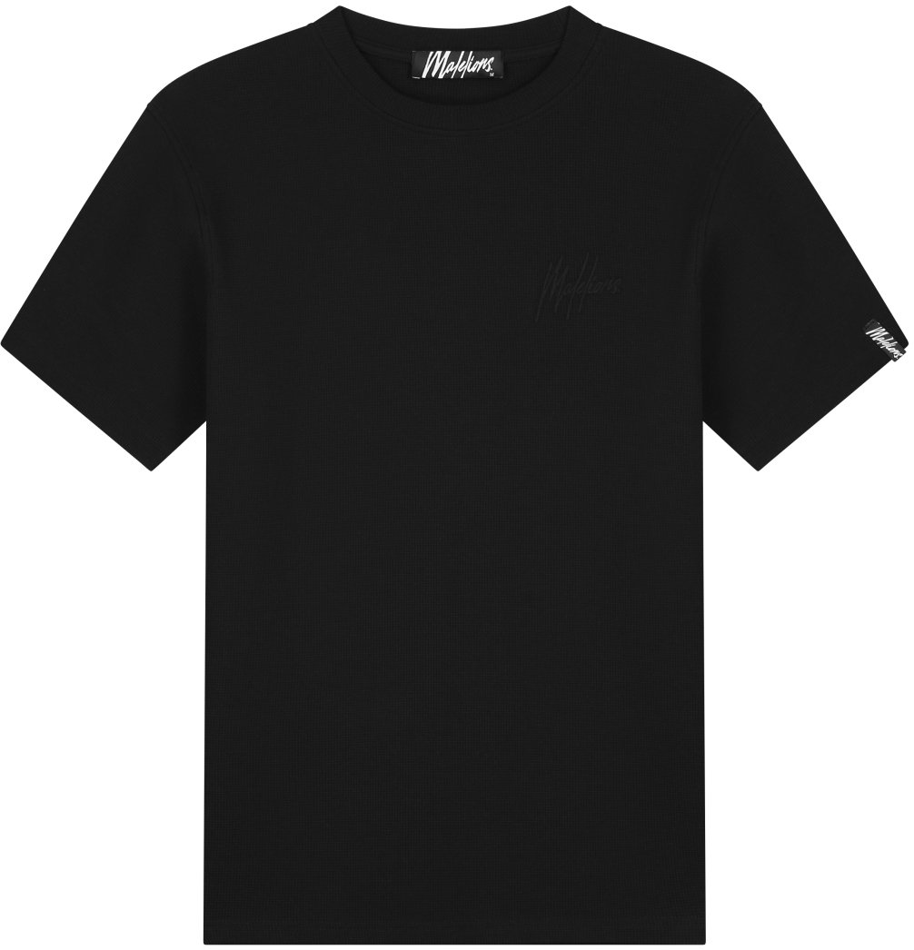 Malelions Malelions Men Signature Waffle T-Shirt Zwart