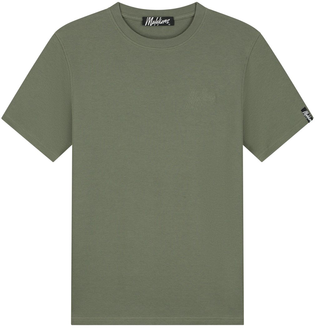 Malelions Malelions Men Signature Waffle T-Shirt Groen
