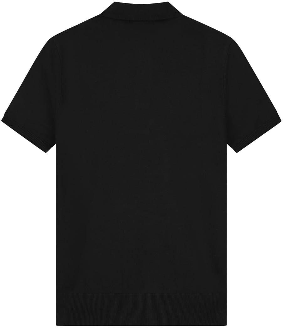Malelions Malelions Men Knitted Patch Polo Zwart