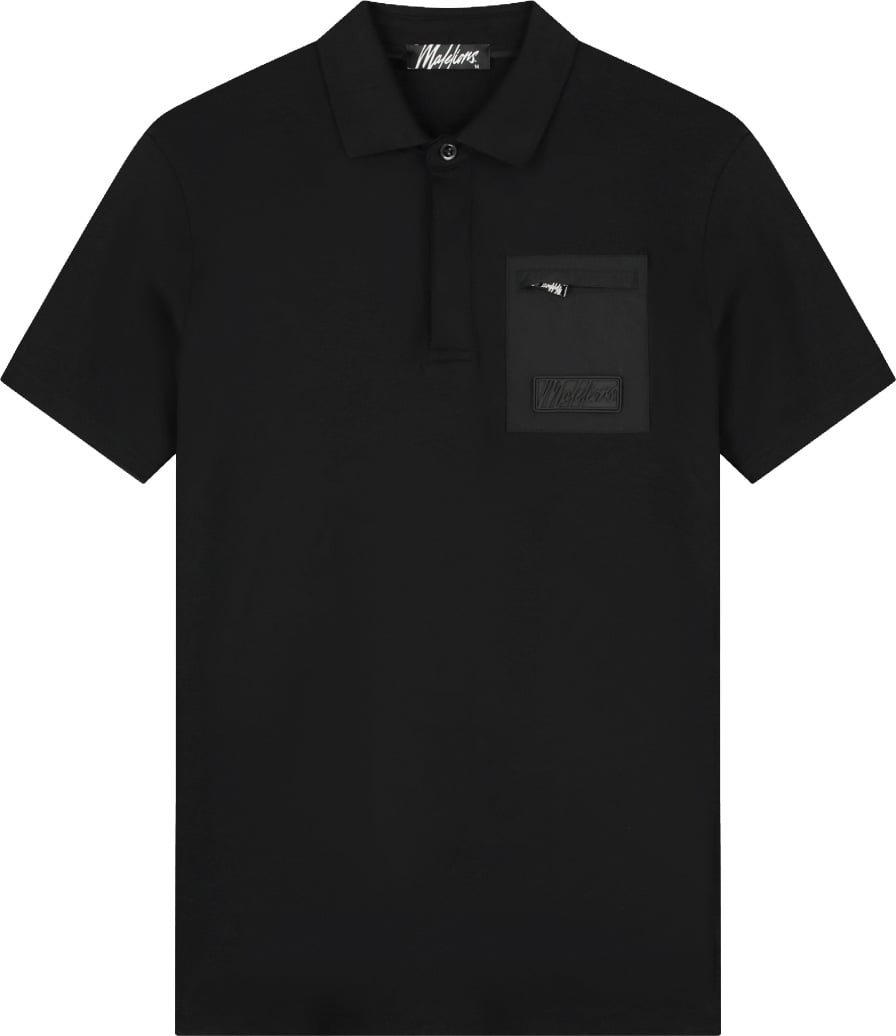 Malelions Men Pocket Polo Zwart
