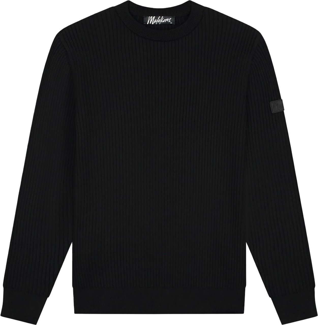 Malelions Malelions Men Rib Knitted Sweater Zwart