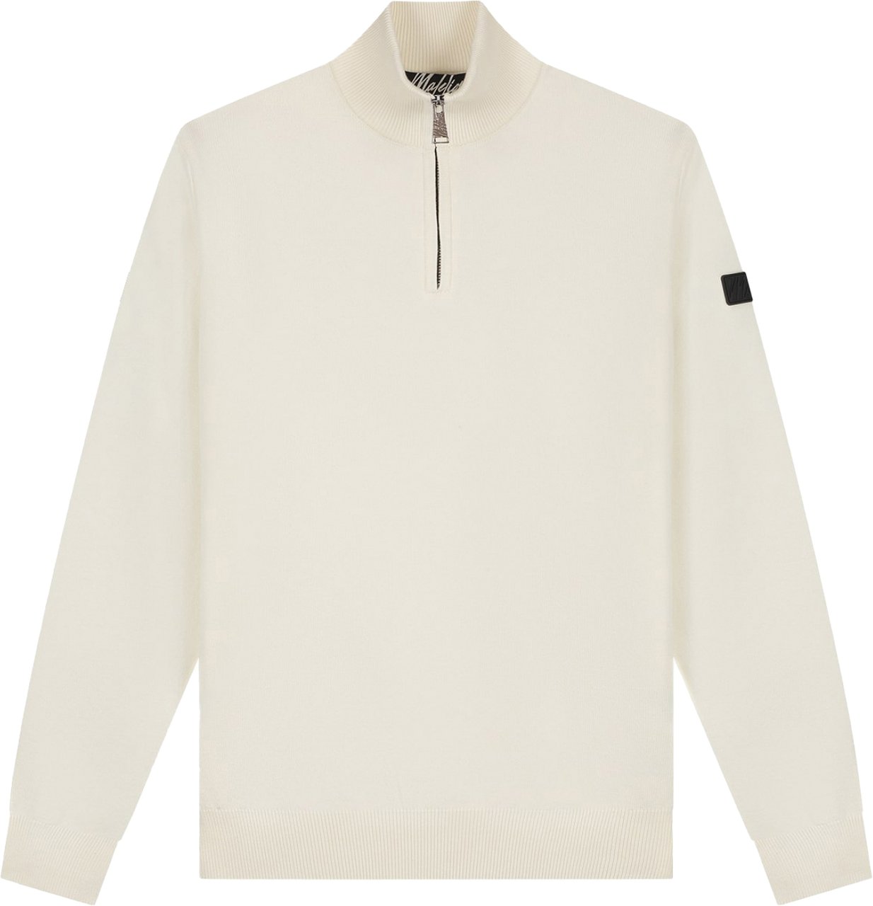 Malelions Malelions Men Knitted Quarter Zip Wit
