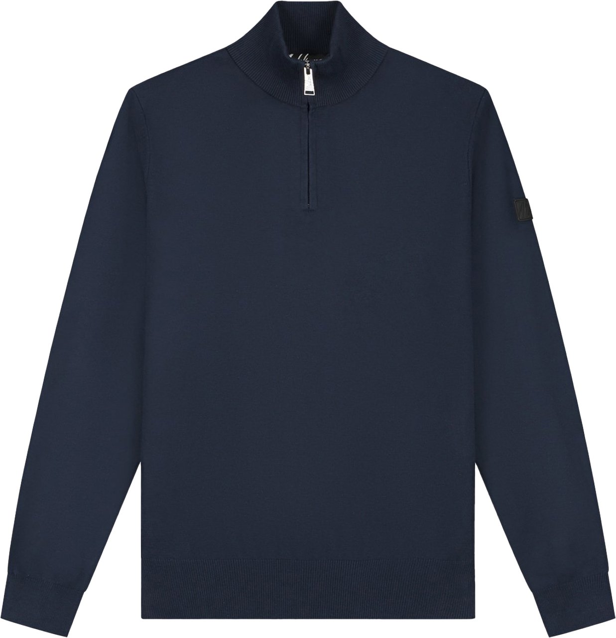 Malelions Malelions Men Knitted Quarter Zip Blauw