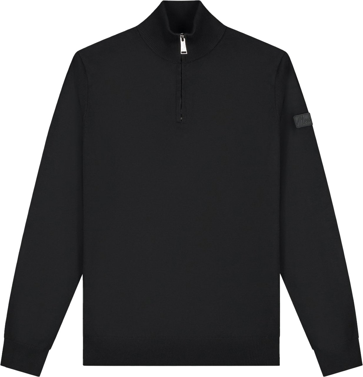 Malelions Malelions Men Knitted Quarter Zip Zwart