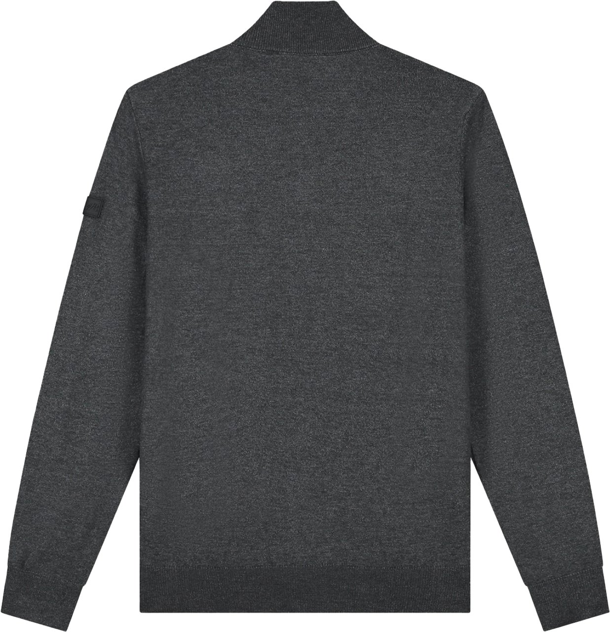 Malelions Malelions Men Knitted Quarter Zip Grijs