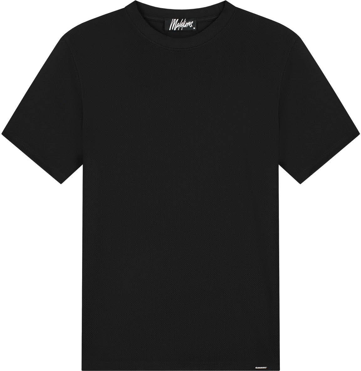 Malelions Malelions Men Textured T-Shirt Zwart
