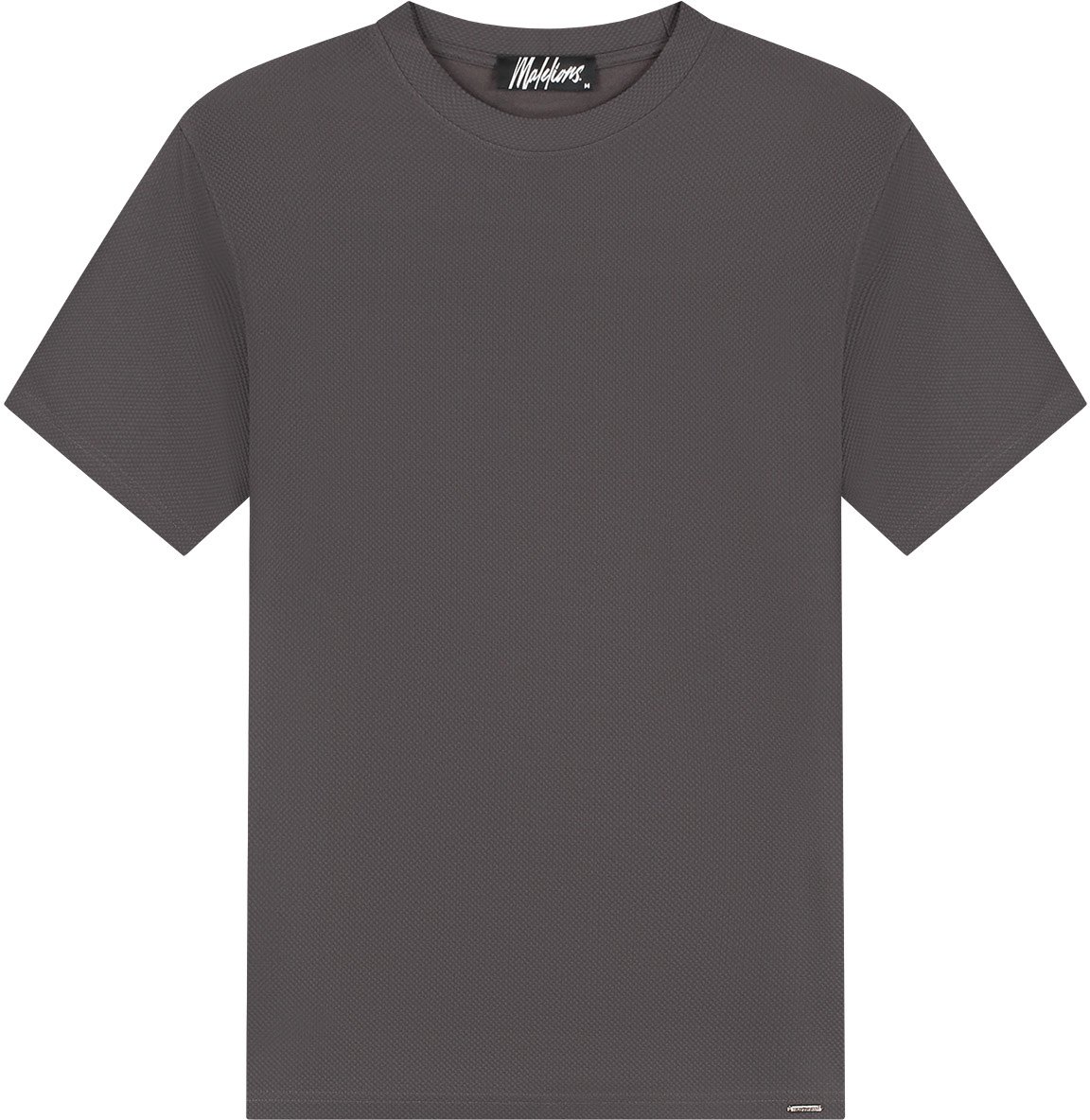 Malelions Malelions Men Textured T-Shirt Bruin