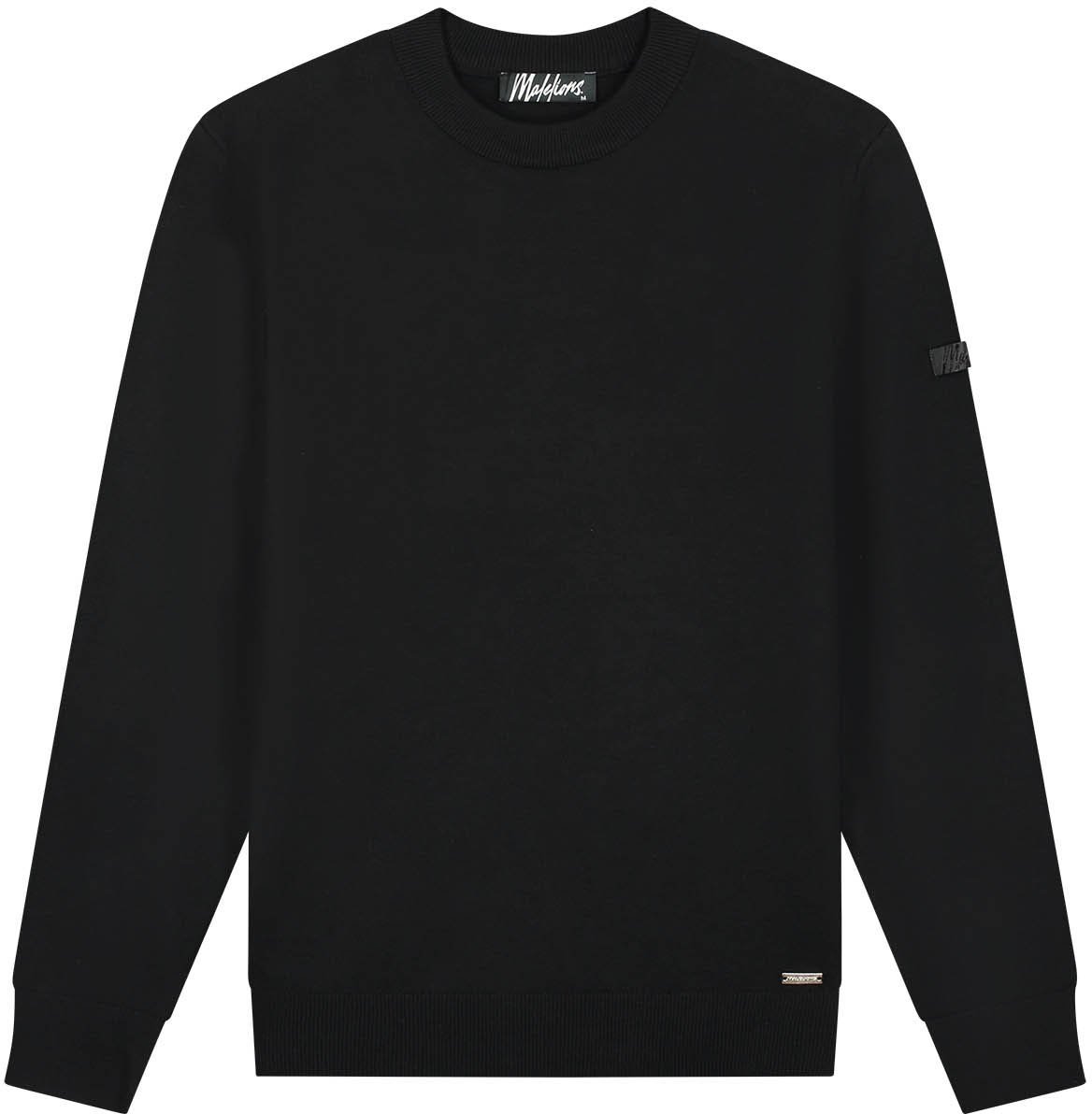 Malelions Malelions Men Knitted Crewneck Zwart