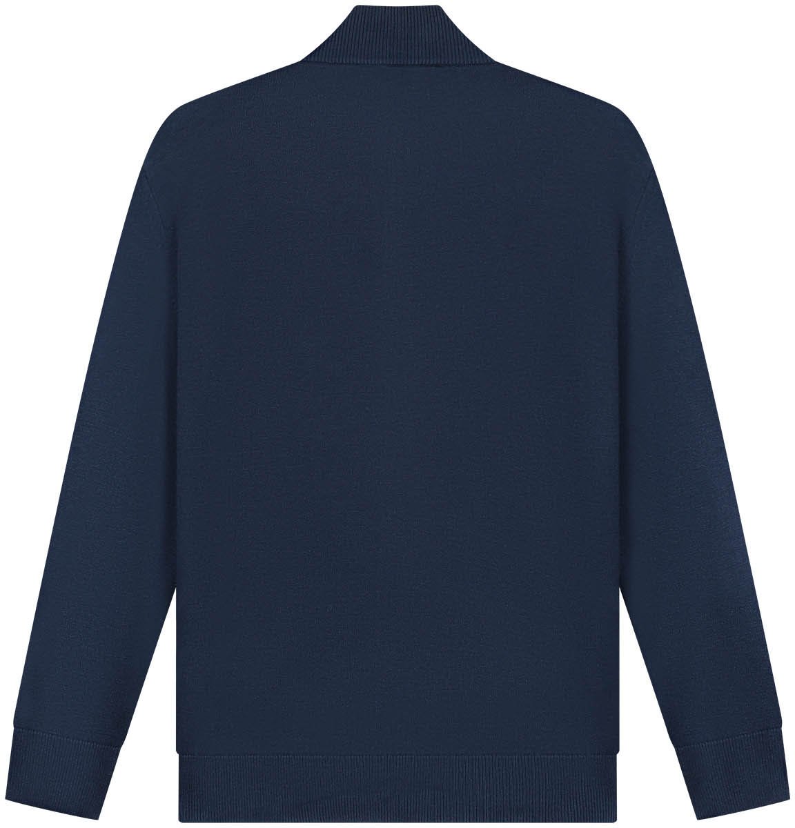 Malelions Malelions Men Knitted Zip Cardigan Blauw