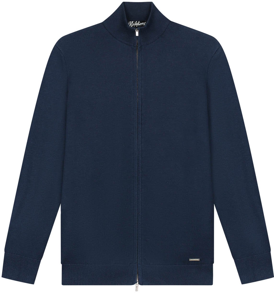 Malelions Malelions Men Knitted Zip Cardigan Blauw