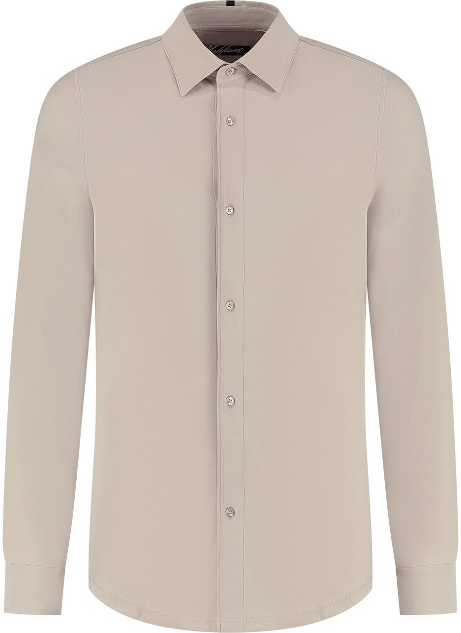Malelions Malelions Men Stretch Shirt Beige