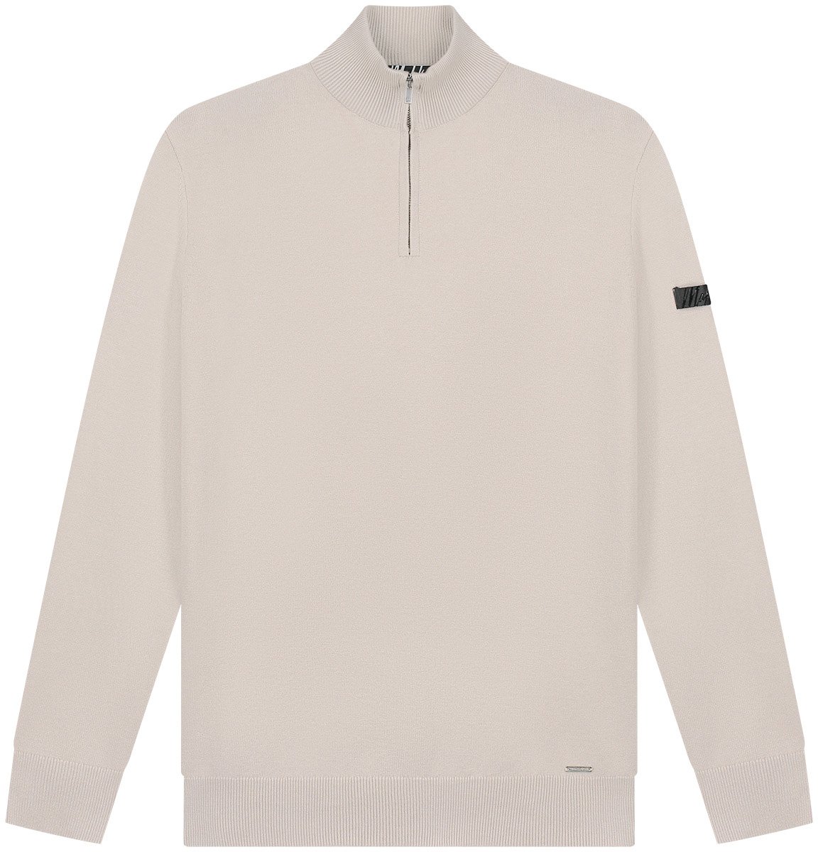 Malelions Malelions Men Knitted Quarter Zip Beige