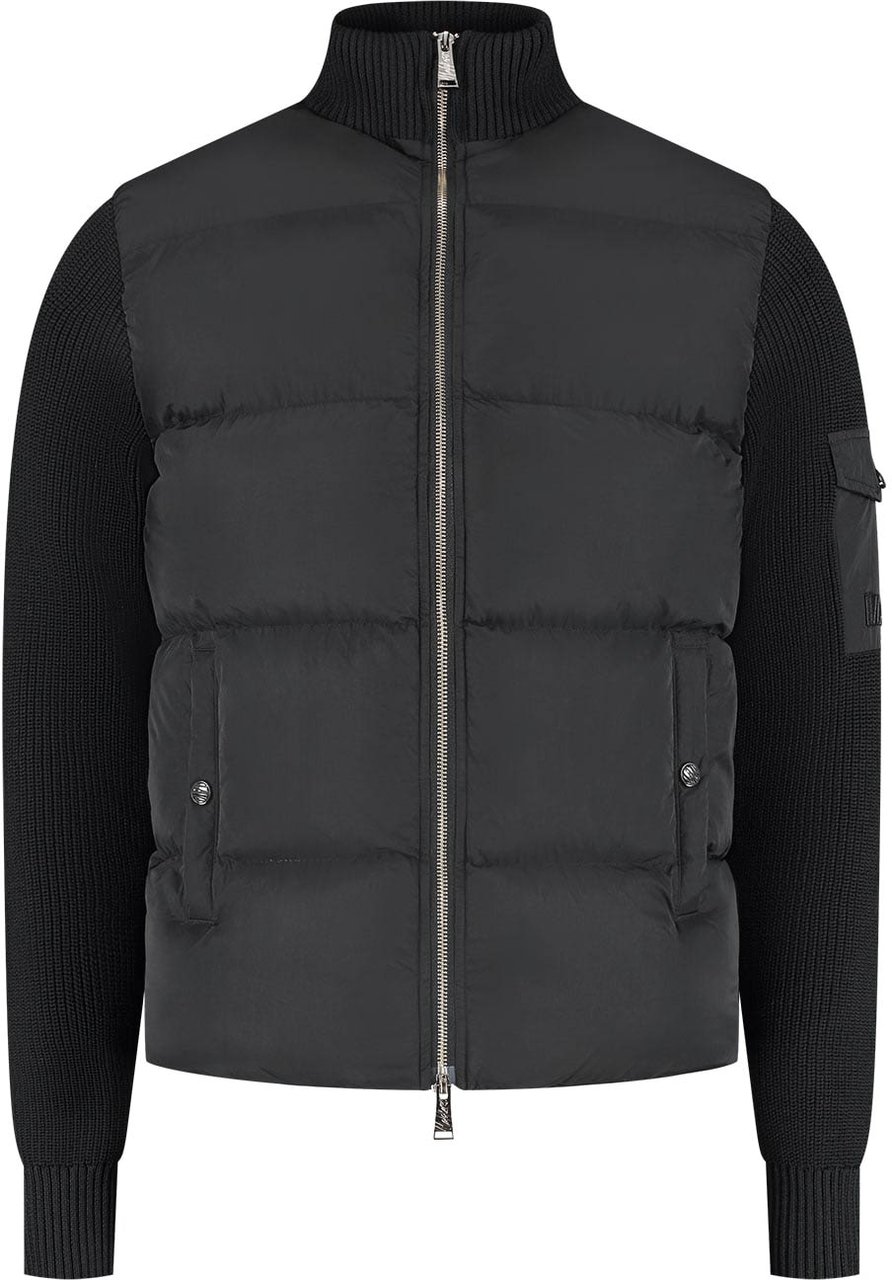 Malelions Malelions Men Knitted Hybrid Jacket Zwart