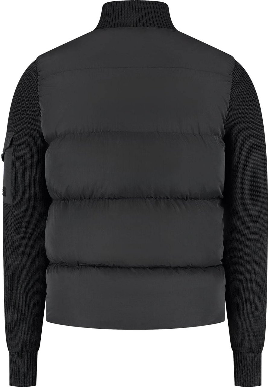 Malelions Malelions Men Knitted Hybrid Jacket Zwart