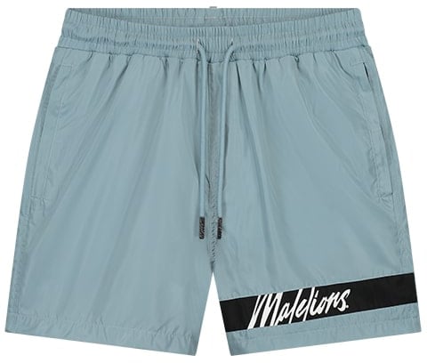 Malelions Malelions Men Captain Swim Shorts Blauw