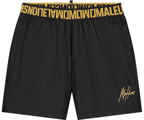 Malelions Malelions Men Venetian Swim Shorts Zwart