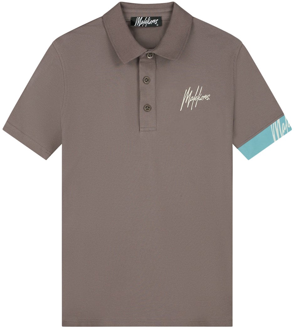 Malelions Malelions Men Captain Polo Grijs