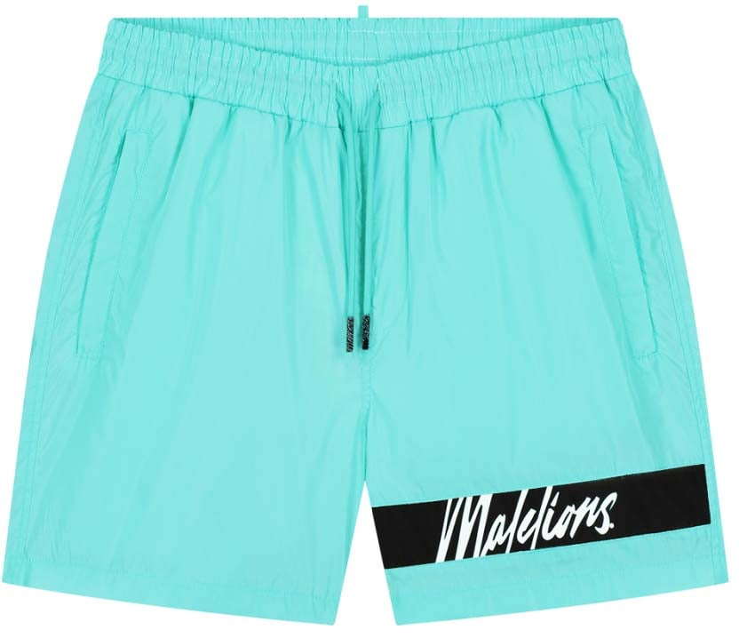 Malelions Malelions Men Captain Swim Shorts Blauw