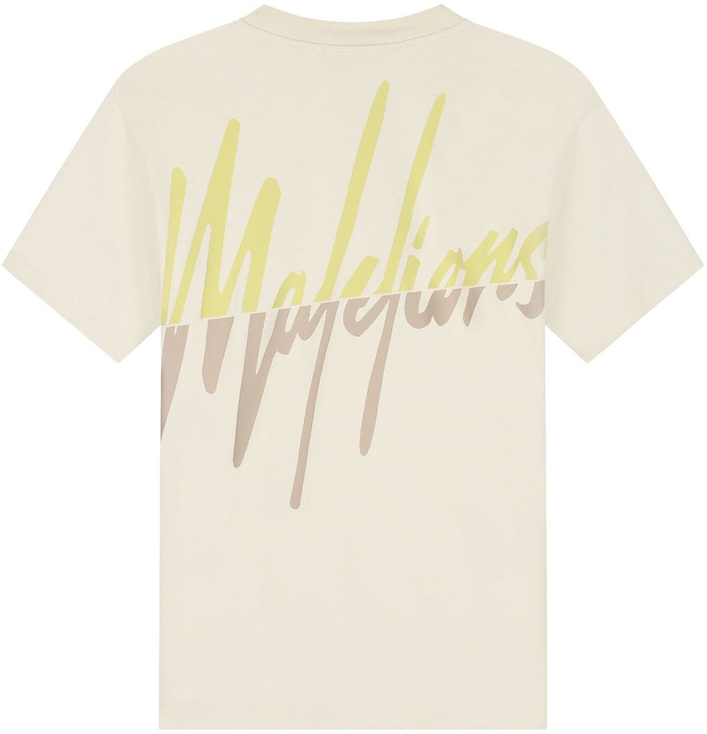 Malelions Malelions Men Split T-Shirt Beige