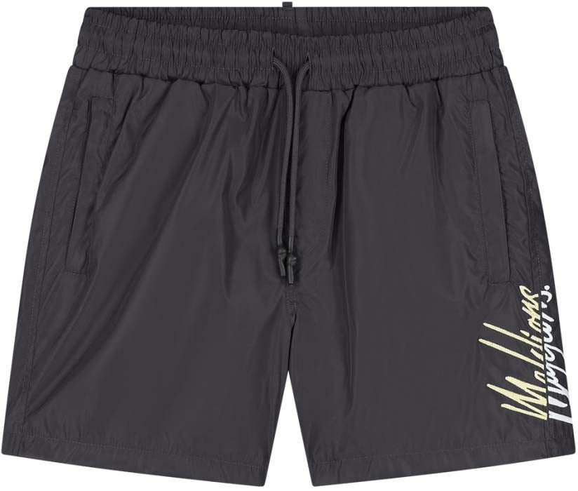 Malelions Malelions Men Split Swim Shorts Grijs