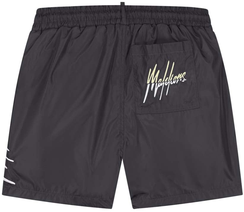 Malelions Malelions Men Split Swim Shorts Grijs