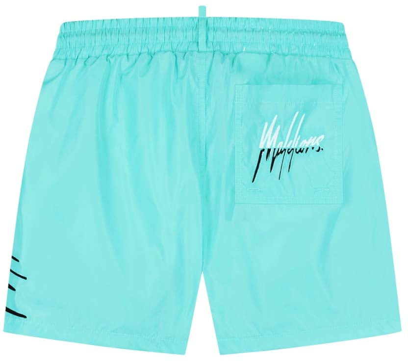 Malelions Malelions Men Split Swim Shorts Blauw