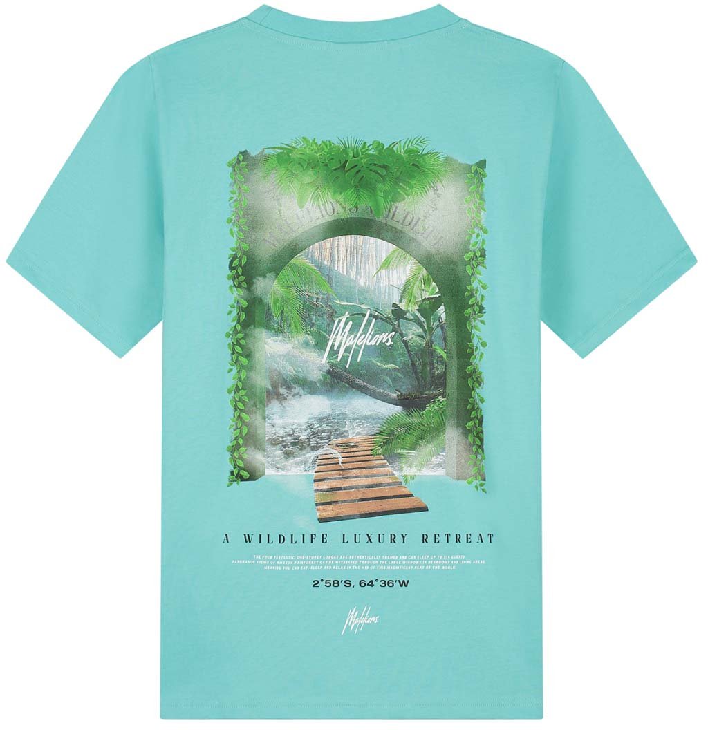 Malelions Malelions Men Retreat T-Shirt Blauw