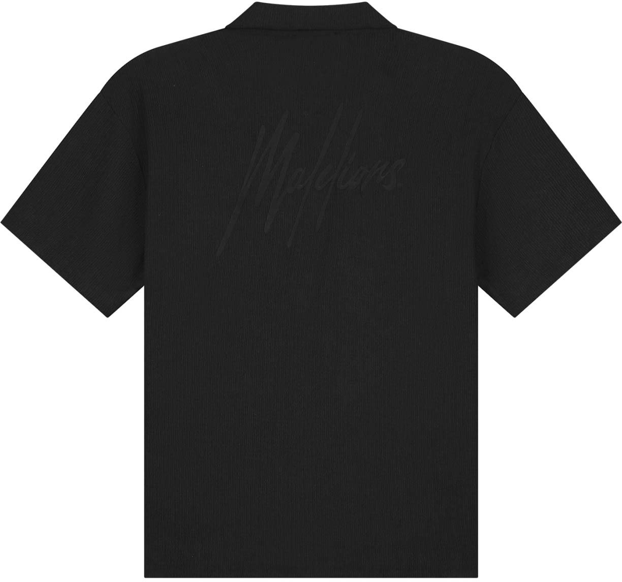 Malelions Malelions Men Seersucker Shirt Zwart
