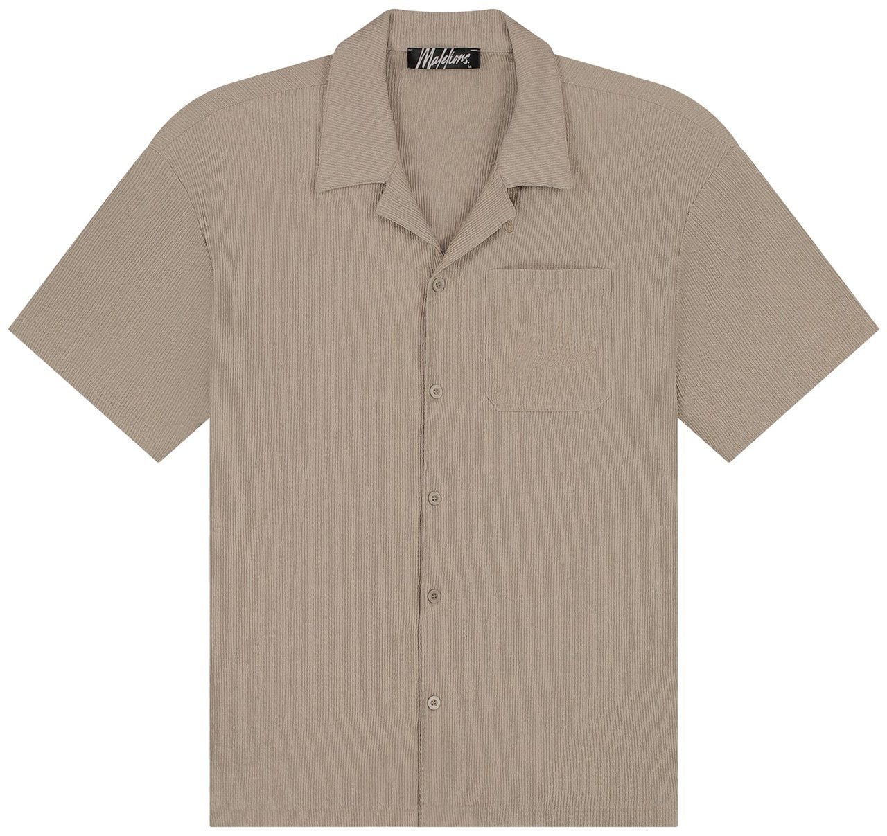 Malelions Malelions Men Clean Seersucker Shirt Taupe