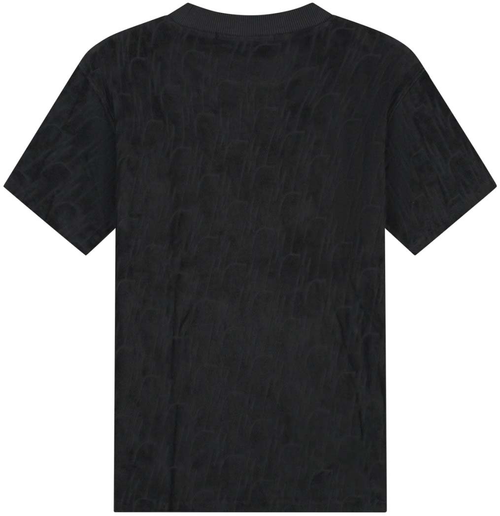 Malelions Malelions Men Monogram Towelling T-Shirt Zwart