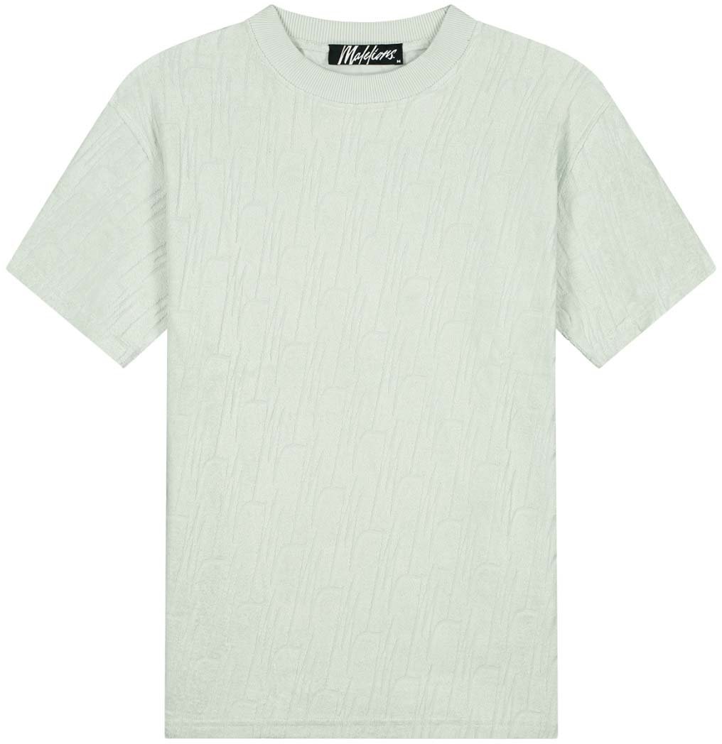 Malelions Men Monogram Towelling T-Shirt Blauw