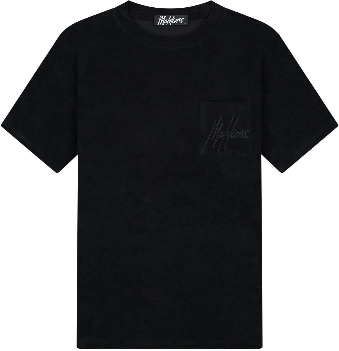 Malelions Malelions Men Signature Towelling T-Shirt Zwart
