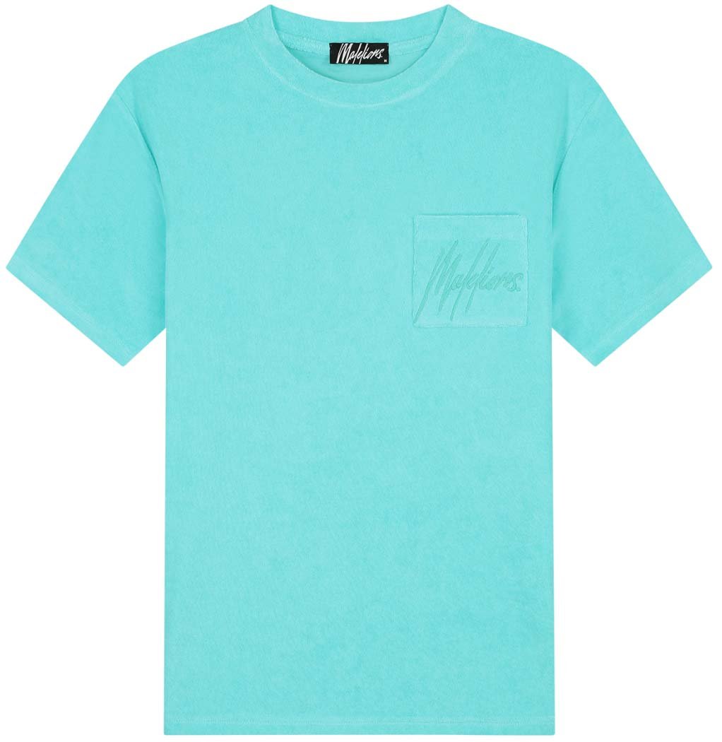 Malelions Malelions Men Signature Towelling T-Shirt Blauw
